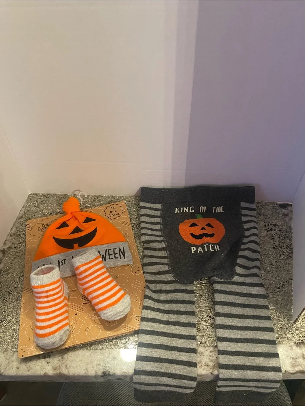 Baby Essentials My 1st Halloween Pumpkin Hat & Socks + King of the Patch Pants 🎃